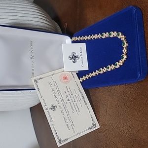 Vintage JBKCAMEROSE & KROSSINAUGURAL GALAEmerald RhinestoneNecklace NWT